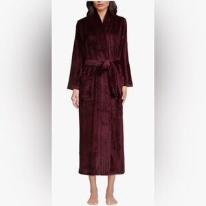 LANDSEND Wms PETITE Cozy Plush Long Fleece Robe